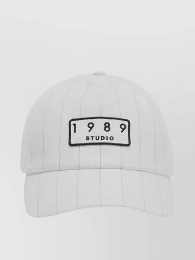 1989 Studio Striped Brim Panelled Design Hat