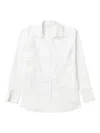 1989 Studio Striped Long-sleeved Shirt Dress In White