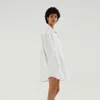1989 Studio Striped L/s Shirt Dress White In White