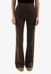 1989 Studio Flared Pinstripe Pattern Pants Striped In Brown