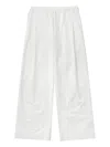 1989 Studio White Striped Boxy Pants In White