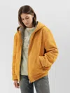 1989 Studio Suede Hoodie With Ribbed Cuffs And Hem In Orange