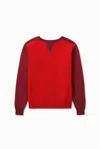 1989 Studio Block Crew Neck Sweater In Red
