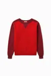 1989 Studio Block Crew Neck Sweater In Red
