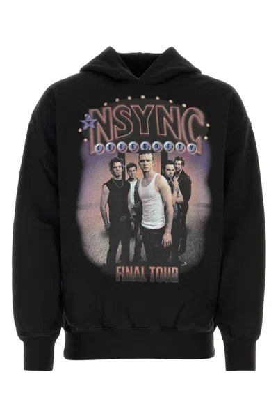 1989 Studio Brushed Cotton Nsync Celebrity Hoodie With 2-pockets In Black