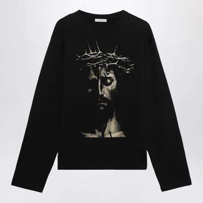 1989 Studio Jesus Print Long-sleeved T-shirt In Black