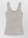 1989 Studio Tank Top Waffle Button Detail In Gray