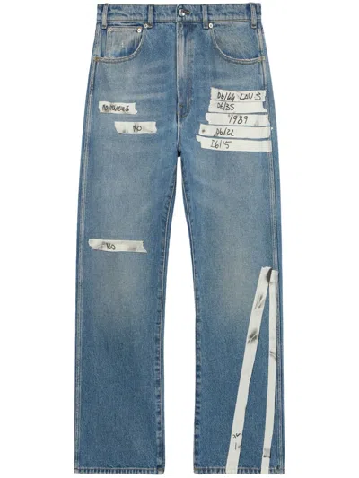 1989 Studio Straight Denim Jeans With Tape Details In Multi