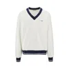 1989 Studio Jp V-neck Sweatshirt In White