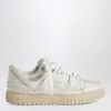 1989 Studio Lived-in Leather Skate Dirty Mid-top Sneakers In White