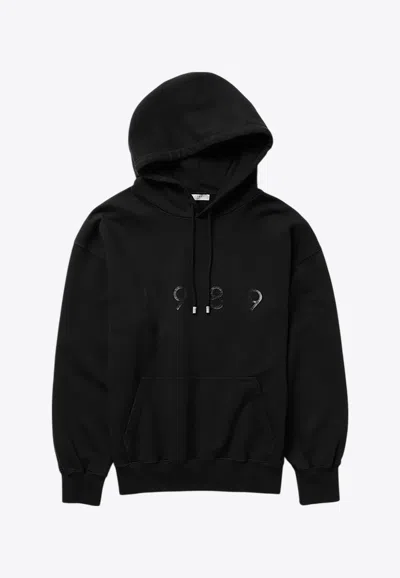 1989 Studio Vintage Logo Hooded Sweatshirt In Black