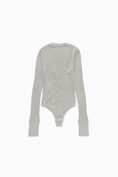 1989 Studio Light Grey Waffle Body V-neck In Gray