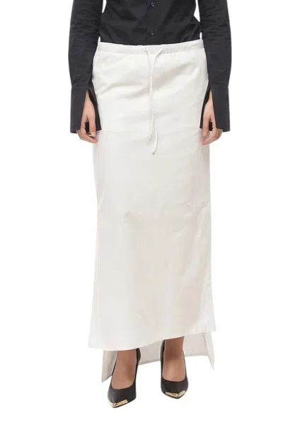 1989 Studio White Solid Maxi Skirt