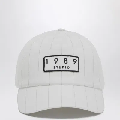 1989 Studio White Striped  Baseball Cap
