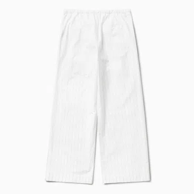 1989 Studio White Striped Boxy Pants In Multi