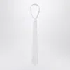1989 Studio White Striped Tie In White