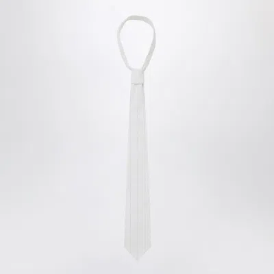 1989 Studio White Striped Tie