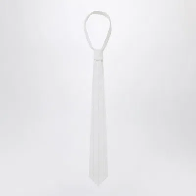 1989 Studio White Striped Tie