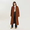 1989 Studio Collar Corduroy Leather Mackintosh Coat In Brown