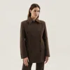 1989 Studio Striped Blazer Double-breasted Lapels Button Detailing In Brown