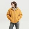 1989 Studio Suede Hoodie With Ribbed Cuffs And Hem In Orange