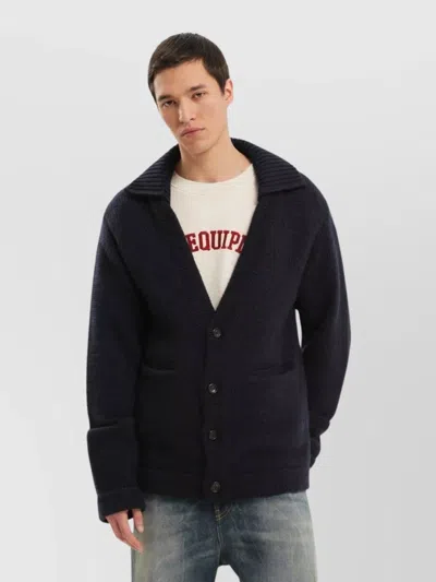 1989 STUDIO WOOL CARDIGAN WITH KNIT TEXTURE AND LONG SLEEVES