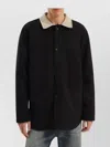 1989 Studio Wool Shirt Jacket With Contrast Collar In Black