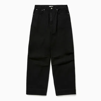 1989 Studio Trousers Denim With Belt Loops Five-pocket Style In Black