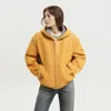 1989 Studio Suede Hoodie With Ribbed Cuffs And Hem In Yellow