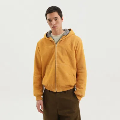 1989 STUDIO 1989 STUDIO  YELLOW SUEDE HOODIE
