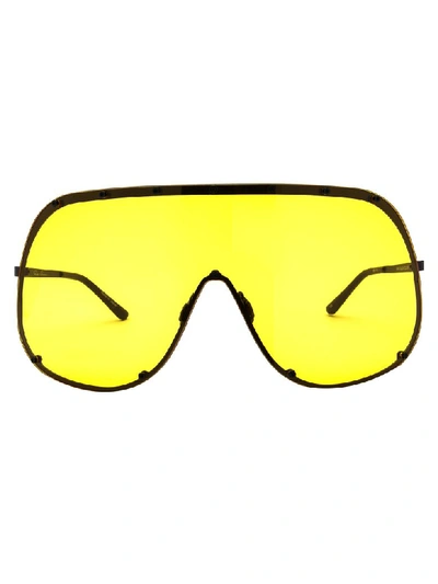 Rick Owens Sunglasses In Black/yellow