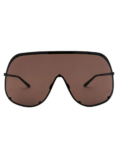 Rick Owens Sunglasses In Black/brown