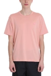 ACNE STUDIOS FACE PINK COTTON T-SHIRT,11010169