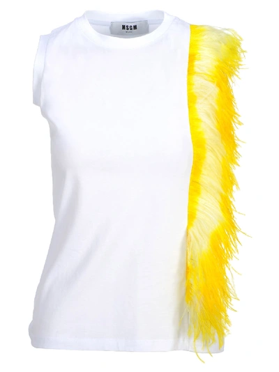 Msgm Feather Detail T-shirt