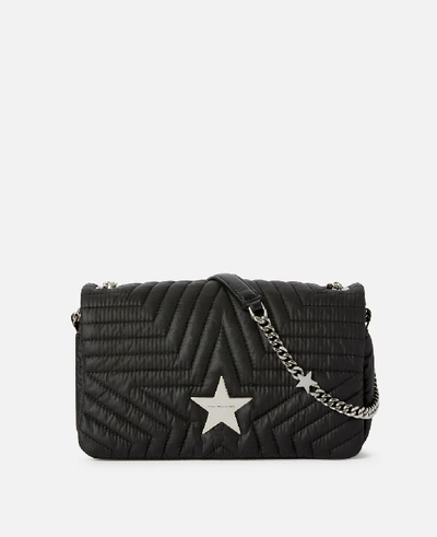 Stella Mccartney Econyl® Stella Star Flap-over Shoulder Bag In Black