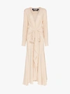 JACQUEMUS JACQUEMUS V NECK GATHERED CREPE MAXI DRESS,183DR021823117013016567