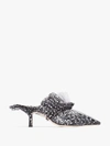 MIDNIGHT 00 MIDNIGHT 00 BLACK ANTOINETTE 55 TULLE POLKA DOT MULES,21255TSJ13795373