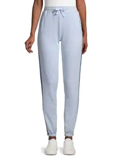 Atm Anthony Thomas Melillo Side Racing Stripe Joggers In Powder Blue