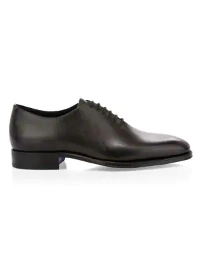 Sutor Mantellassi Heritage Albizi Leather Oxford Shoes In Anthracite
