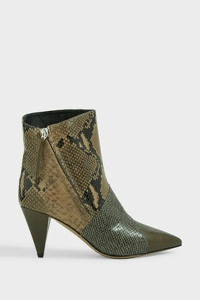 Isabel Marant Latts Snake-effect Leather Boots In Multicoloured