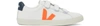 Veja Net Sustain 3-lock Logo Rubber-trimmed Leather Sneakers In White