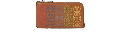 Loewe Multicolor Women's Multicolor Embossed Logo Wallet In Brown