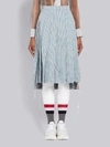 THOM BROWNE THOM BROWNE TRICOLOR WASHED STRIPE PLEATED SKIRT,FGC400R0537113558484