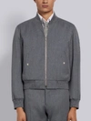 THOM BROWNE THOM BROWNE RWB STRIPE RIBBED BLOUSON JACKET,MJO034A0490613518973