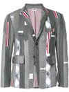 THOM BROWNE SUITING TIE EMBROIDERY SPORT COAT