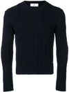 AMI ALEXANDRE MATTIUSSI CABLE KNIT CREW NECK jumper