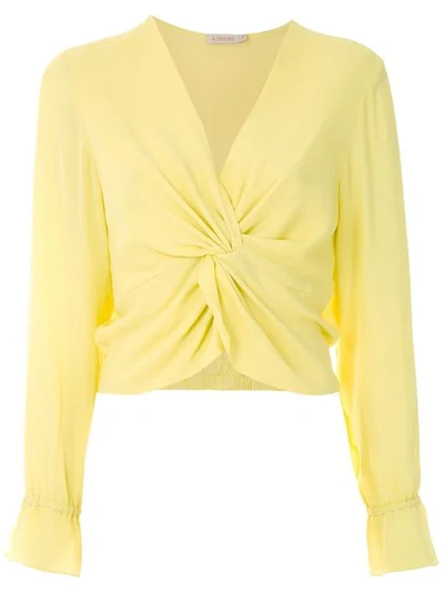 Abrand A.brand Blusa Seda Lemon - Amarelo Lemon - 黄色 In Yellow