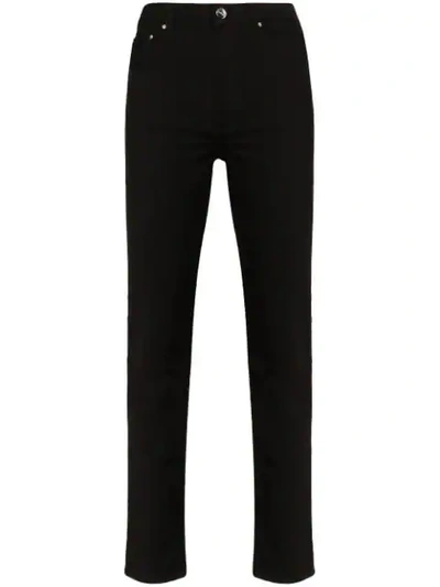 Totême Straight Cropped Jeans In Black