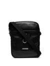 SAINT LAURENT SAINT LAURENT LOGO PLAQUE SHOULDER BAG - BLACK