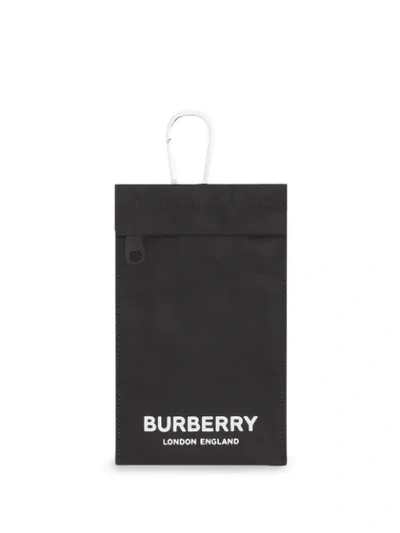 Burberry Logo-print Phone Case 12cmx19.5cm In Black